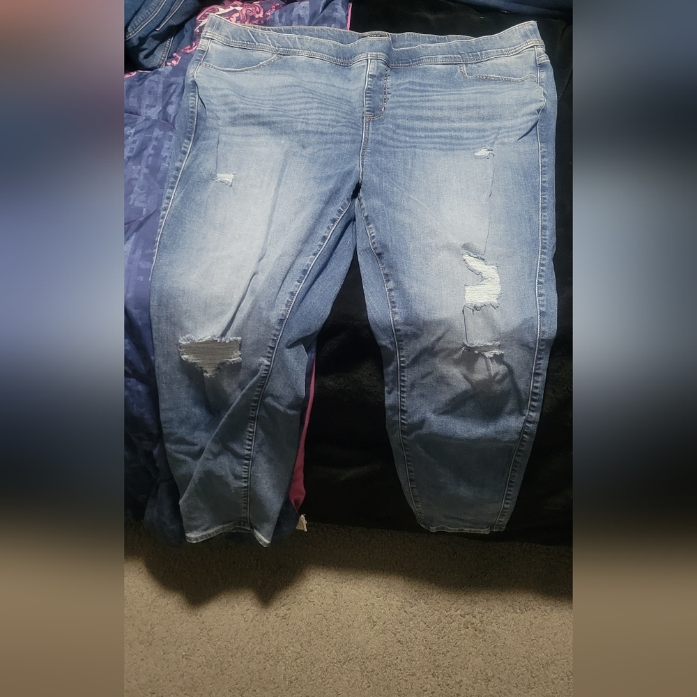 Torrid Light Blue Distressed Boyfriend Jeans